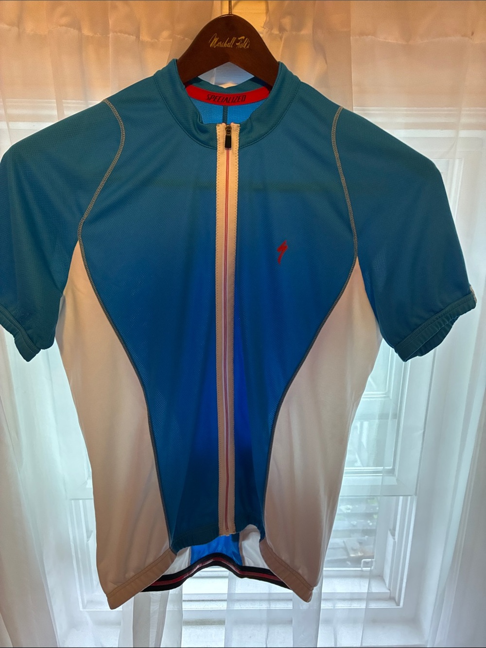 Specialized Blue, White & Red Short-Sleeve Cycling Jersey